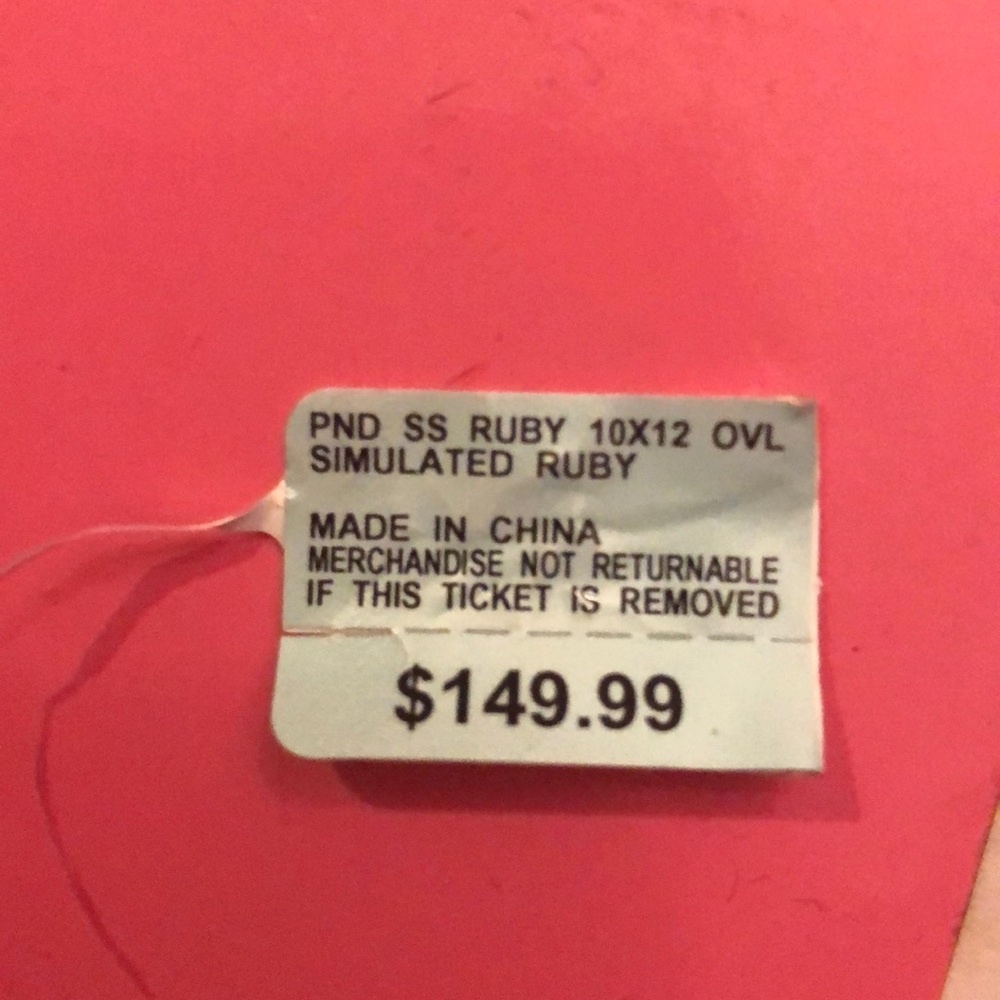 Sterling Silver With Simulated Ruby Set..! - image 4